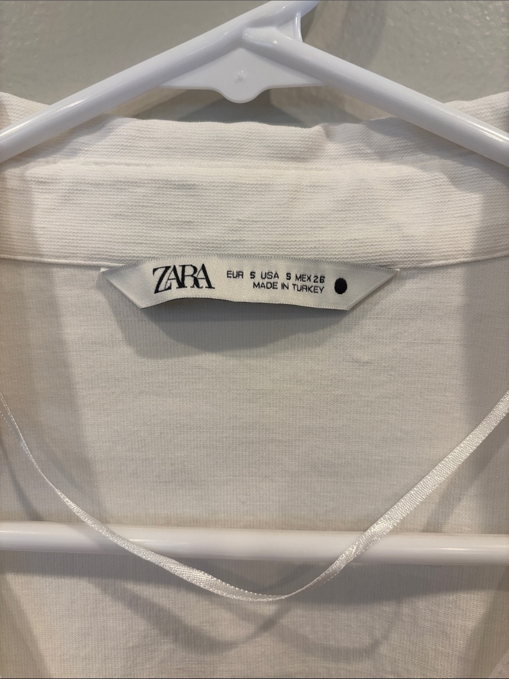 Zara Cream Twist-Front Collared Blouse - Picture 3 of 3